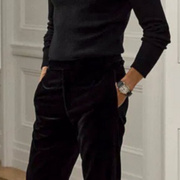 Ralph Lauren Men’s Black Velvet Trouser - Size 28X32 - Slim Fit - New with Tags - Picture 8 of 14